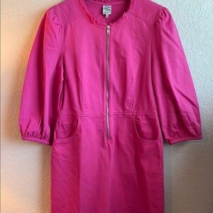 Pink Zip-Up Dress
